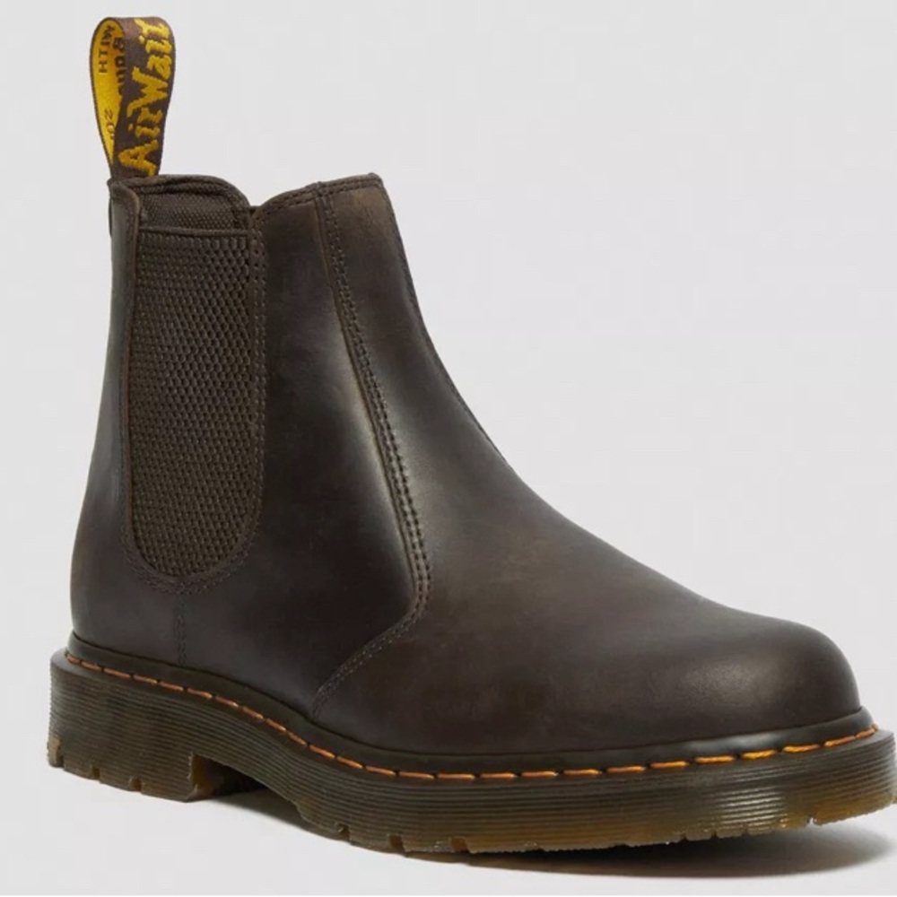 2976 SLIP RESISTANT DR MARTENS BROWN SIZE 8-8.5 Dark Brown Crazy Horse